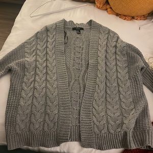 forever 21 grey oversized cardigan